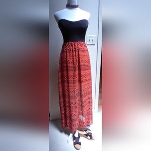 Velvet Room Strapless Maxi Dress Women's Size Small